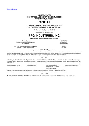 Thumbnail PPG Industries
 10-Q Quarterly Report FY 