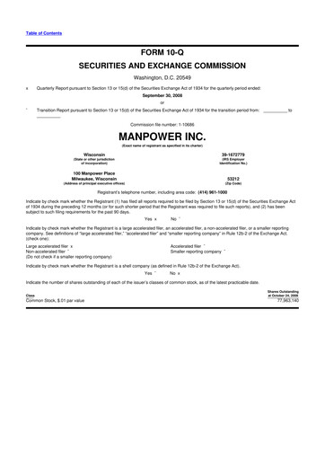 Thumbnail ManpowerGroup 10-Q Quarterly Report FY 