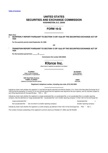 Thumbnail Kforce 10-Q Quarterly Report FY 