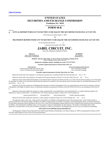 Thumbnail Jabil 10-K Annual Report 