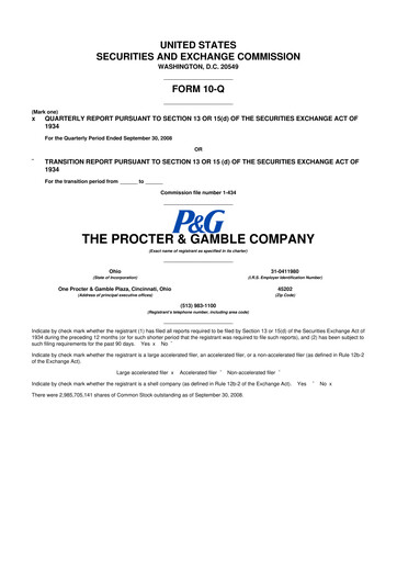 Vorschaubild Procter & Gamble 10-Q Quartalsbericht  
