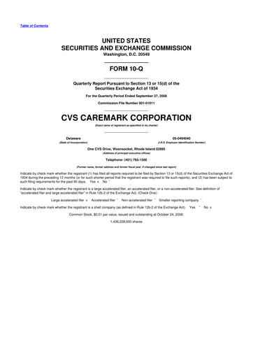 Vorschaubild CVS Health 10-Q Quartalsbericht  