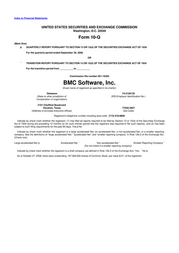 Thumbnail BMC Software 10-Q Quarterly Report FY 