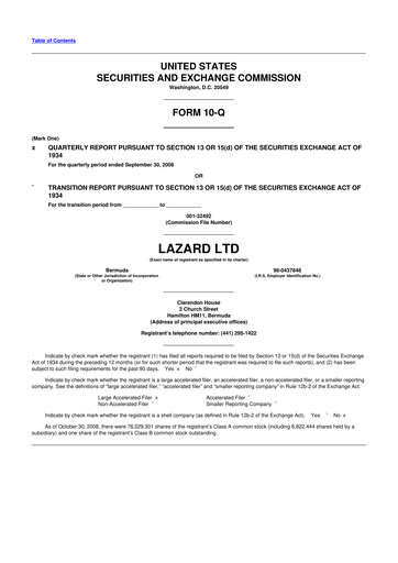 Thumbnail Lazard 10-Q Quarterly Report FY 