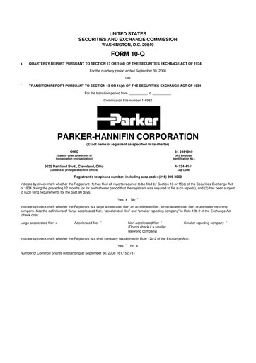 Thumbnail Parker-Hannifin
 10-Q Quarterly Report FY 