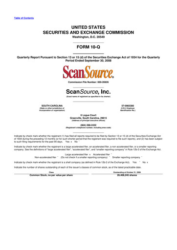 Thumbnail ScanSource 10-Q Quarterly Report FY 