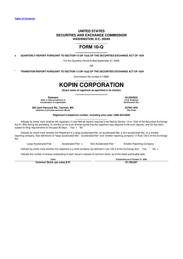 Thumbnail Kopin Corporation
 10-Q Quarterly Report FY 