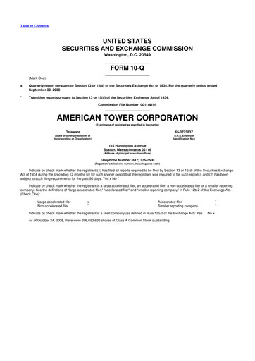 Thumbnail American Tower 10-Q Quarterly Report FY 