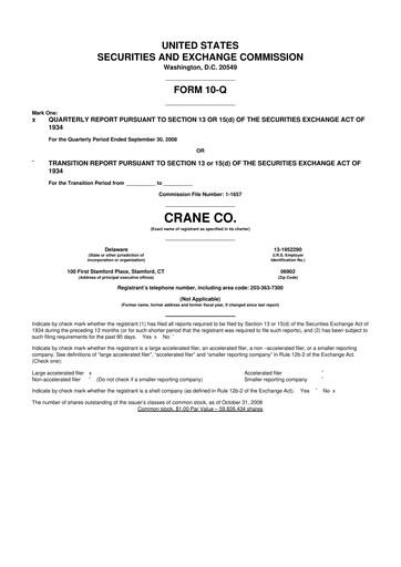Thumbnail Crane NXT 10-Q Quarterly Report FY 