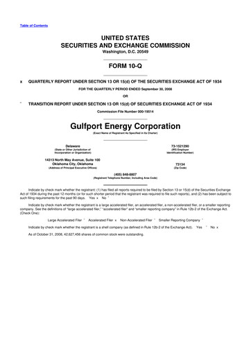 Thumbnail Gulfport Energy 10-Q Quarterly Report FY 