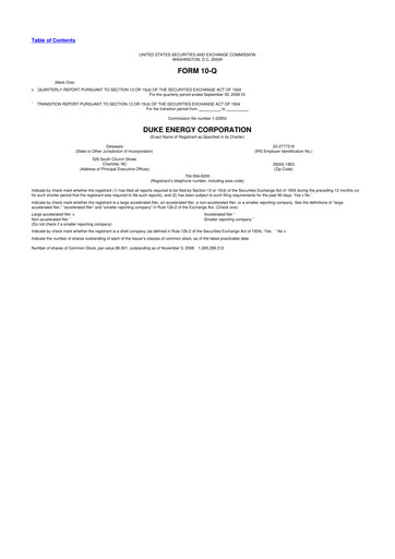 Vorschaubild Duke Energy 10-Q Quartalsbericht  