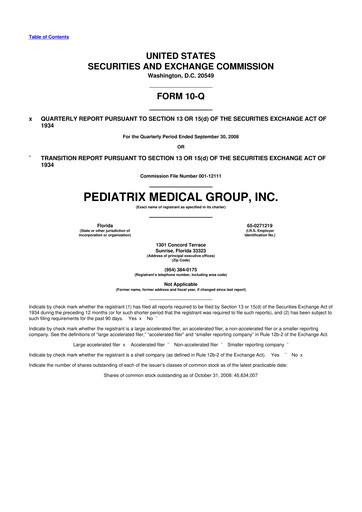 Thumbnail Pediatrix Medical Group 10-Q Quarterly Report FY 