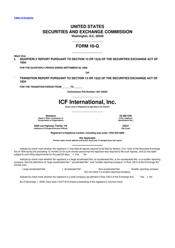 Thumbnail ICF International 10-Q Quarterly Report FY 
