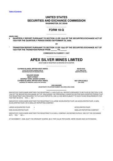 Miniature Golden Minerals
 10-Q Rapport trimestriel  
