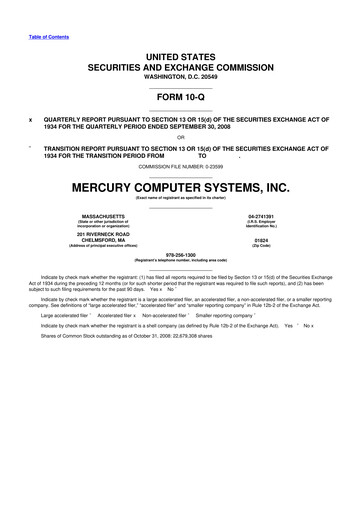 Thumbnail Mercury Systems 10-Q Quarterly Report FY 