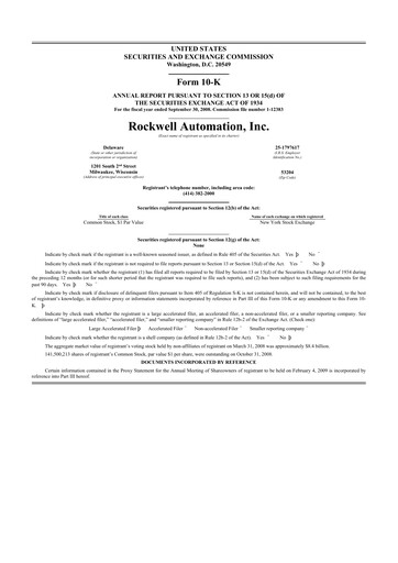 Thumbnail Rockwell Automation
 10-K Annual Report 