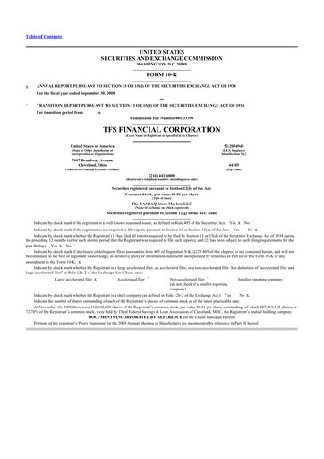 Vorschaubild TFS Financial 10-K Jahresbericht 