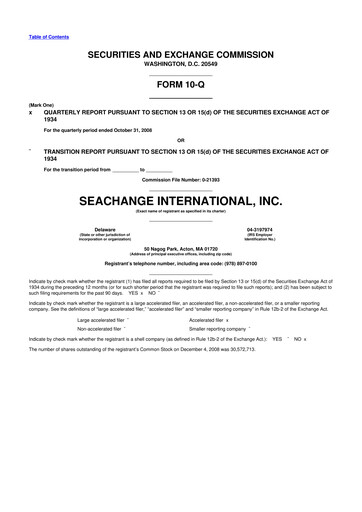 Thumbnail SeaChange International 10-Q Quarterly Report FY 