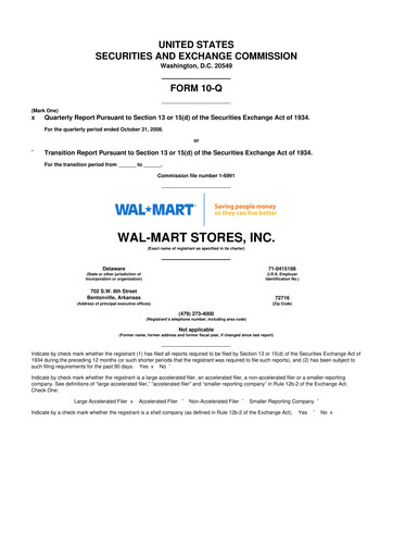 Miniature Walmart 10-Q Rapport trimestriel  