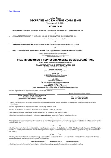 Thumbnail IRSA Inversiones y Representaciones 20-F Annual Report 