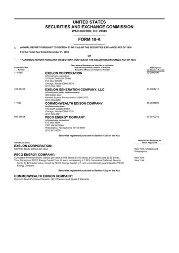 Thumbnail Exelon Corporation 10-K Annual Report 