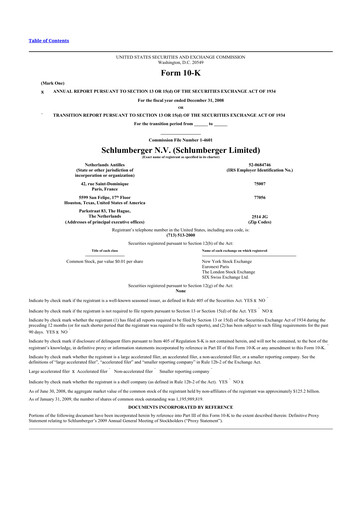 Thumbnail SLB (Schlumberger) 10-K Annual Report 