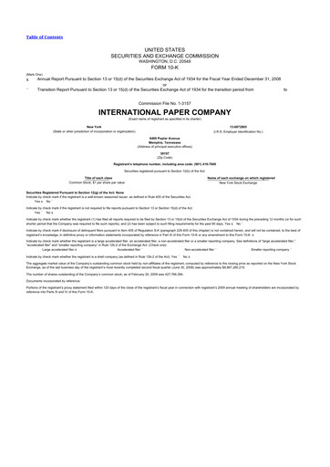 Thumbnail International Paper
 10-K Annual Report 