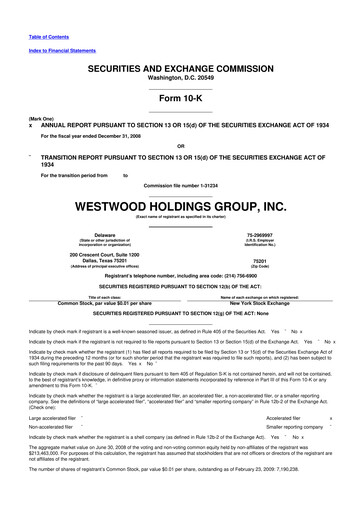 Thumbnail Westwood Holdings Group 10-K Annual Report 