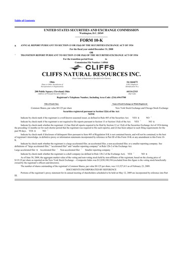 Thumbnail Cleveland-Cliffs 10-K Annual Report 