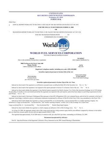 Thumbnail World Kinect 10-K Annual Report 