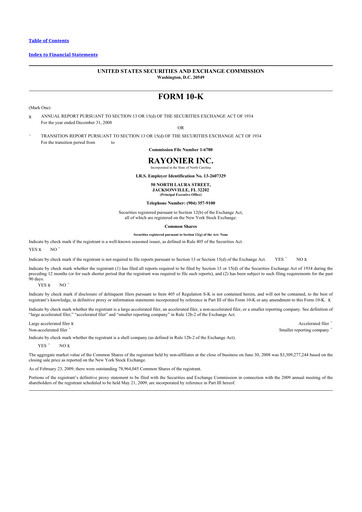 Thumbnail Rayonier 10-K Annual Report 