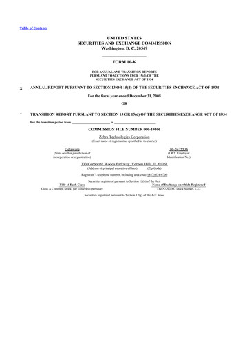 Thumbnail Zebra Technologies 10-K Annual Report 