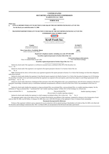 Thumbnail Mondelez International 10-K Annual Report 