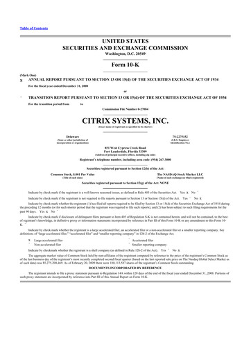 Thumbnail Citrix Systems 10-K Annual Report 