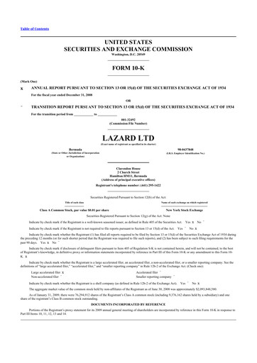Thumbnail Lazard 10-K Annual Report 