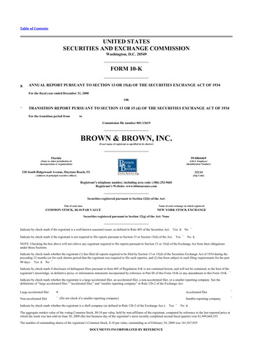 Thumbnail Brown & Brown
 10-K Annual Report 