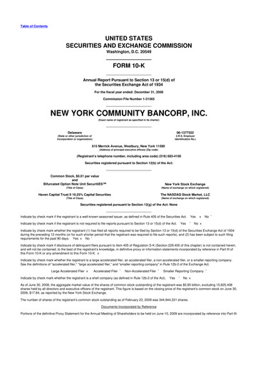 Thumbnail Flagstar Bank 10-K Annual Report 