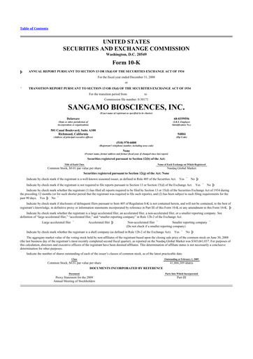 Thumbnail Sangamo Therapeutics
 10-K Annual Report 