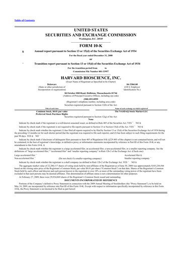 Thumbnail Harvard Bioscience 10-K Annual Report 