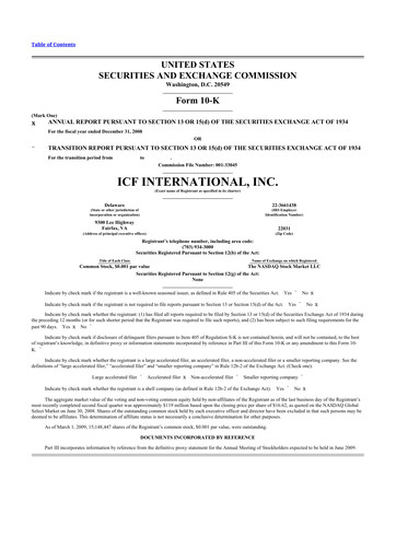 Thumbnail ICF International 10-K Annual Report 