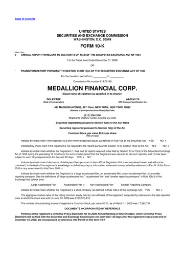 Thumbnail Medallion Financial Corp. 10-K Annual Report 
