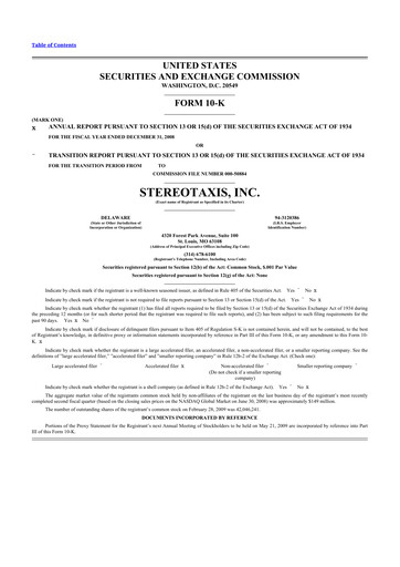 Thumbnail Stereotaxis 10-K Annual Report 