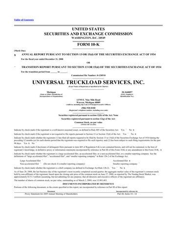 Thumbnail Universal Logistics Holdings 10-K Annual Report 