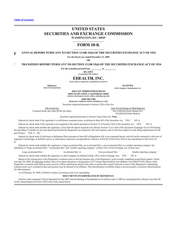 Thumbnail eHealth 10-K Annual Report 