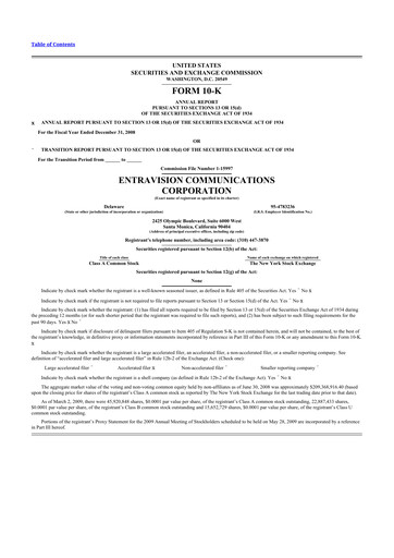 Thumbnail Entravision Communications
 10-K Annual Report 