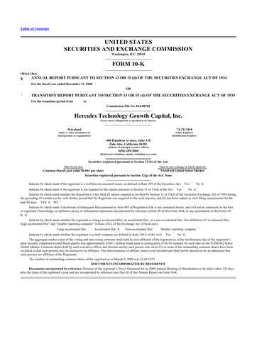 Thumbnail Hercules Capital
 10-K Annual Report 