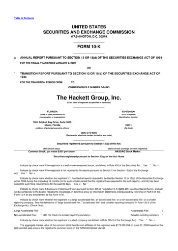 Vorschaubild The Hackett Group

 10-K Jahresbericht 