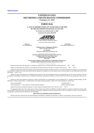 Thumbnail Air Transport Services Group 10-K Annual Report 