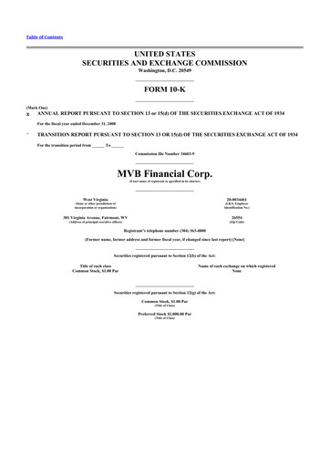 Thumbnail MVB Financial 10-K Annual Report 