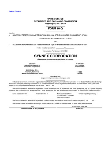 Vorschaubild TD Synnex 10-Q Quartalsbericht  